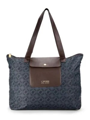 Cavalli Class by Roberto Cavalli Large Monogram Tote Grey