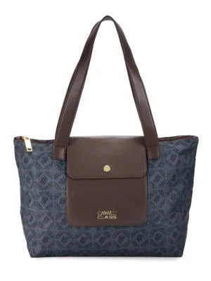 Cavalli Class by Roberto Cavalli Medium Monogram Tote Grey