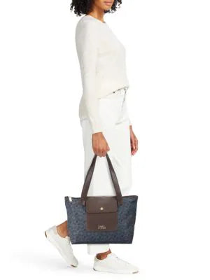 Cavalli Class by Roberto Cavalli Medium Monogram Tote Grey