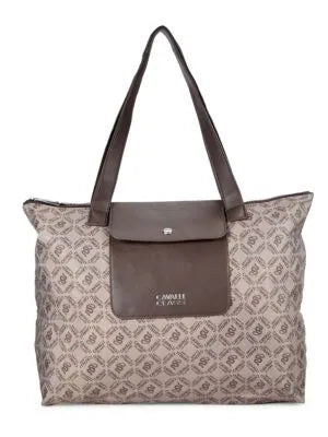 Cavalli Large Monogram Tote Tan