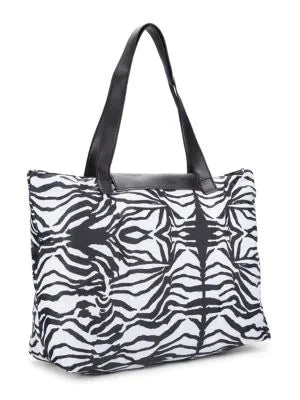 Cavalli Large Zebra Print Tote