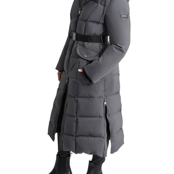 DKNY Belted Puffer Coat Titan L