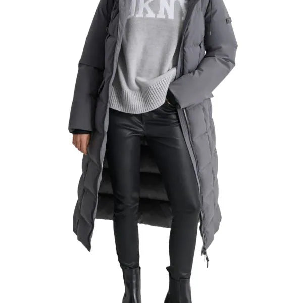 DKNY Belted Puffer Coat Titan L