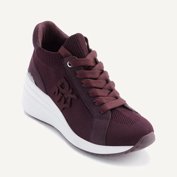 DKNY KASIA LACE UP WEDGE Burgundy 8M