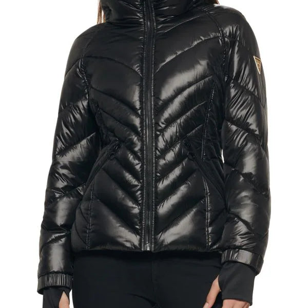 Guess Quilted Puffer Jacket Dark Black M