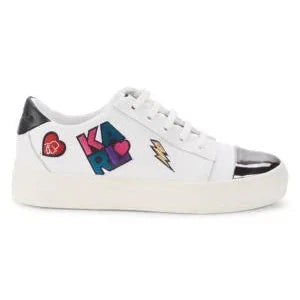 Karl Lagerfeld Paris Cadiz Logo Appliqué Leather Platform Sneakers 10M