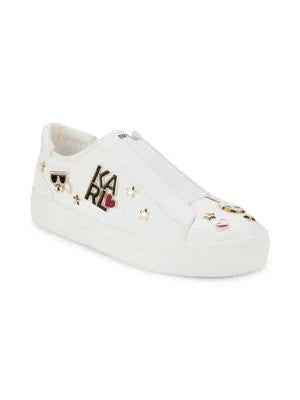 Karl Lagerfeld Paris Caitie Logo Graphic Slip On Sneakers 9M