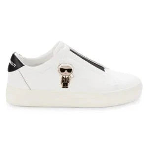 Karl Lagerfeld Paris Ceci Logo Leather Slip On Sneakers 10M