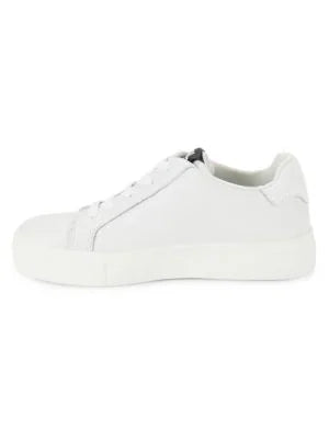 Karl Lagerfeld Paris Chivon Embellished Choupette Sneakers 8M (White)