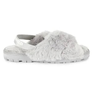 Karl Lagerfeld Paris Jessica Faux Fur Platform Sandals 8M