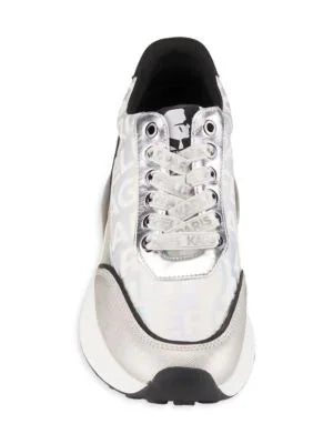 Karl Lagerfeld Paris Logo Metallic Low-Top Sneakers 9M