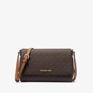 Michael Kors Medium Logo Convertible Crossbody Bag Brown