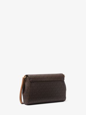 Michael Kors Medium Logo Convertible Crossbody Bag Brown