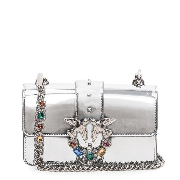 PINKO Mini Love Bag Jewels Silver