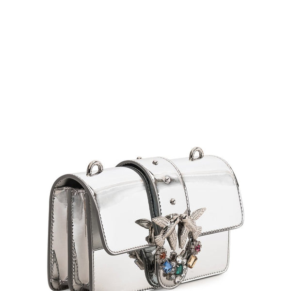 PINKO Mini Love Bag Jewels Silver