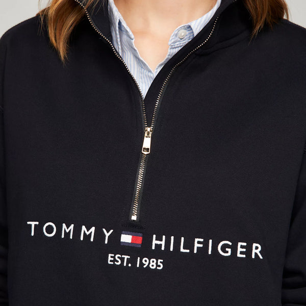 Tommy Hilfiger Half-Zip Embroidered Logo Sweatshirt L